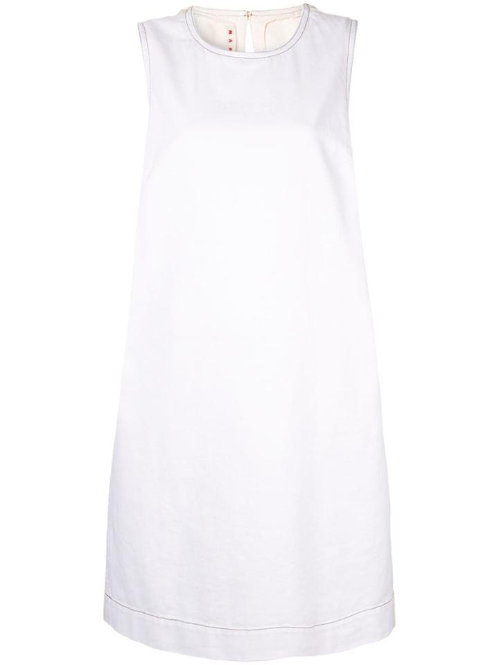 Marni Side Tie Shift Dress - White