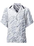 G.v.g.v. Velvet Shortsleeved Shirt, Size: 36, White, Cupro/rayon