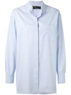 Alexandre Vauthier - Concealed Fastening Shirt - Women - Cotton - 44, Blue, Cotton