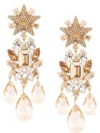 Dolce & Gabbana Star Embellished Raindrop Earrings - Gold