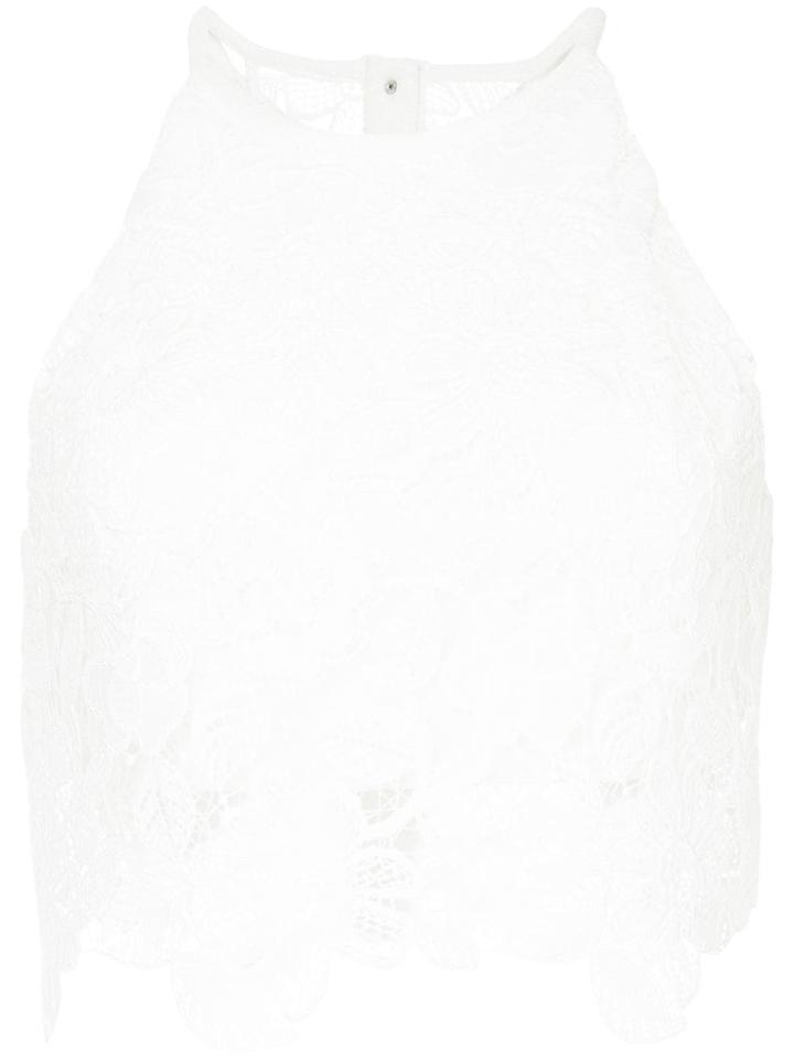 Manning Cartell Floral Lace Racer Top - White