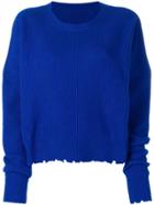 Unravel Project Crew Neck Jumper - Blue