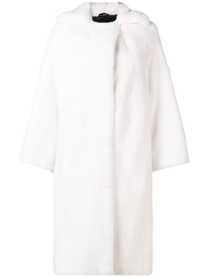 Liska Paneled Mid-length Coat - White