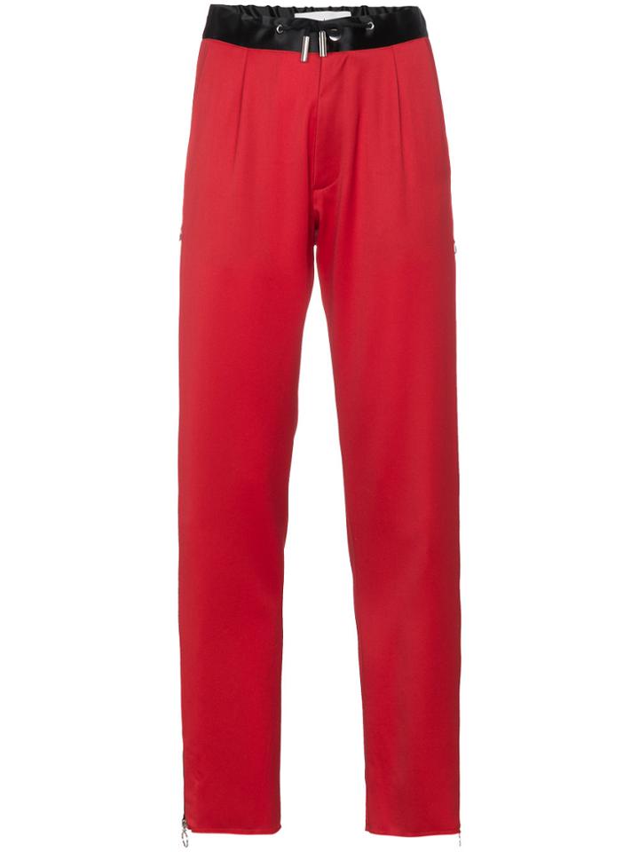 Marques'almeida Zipped Sides Virgin Wool Track Pants - Red