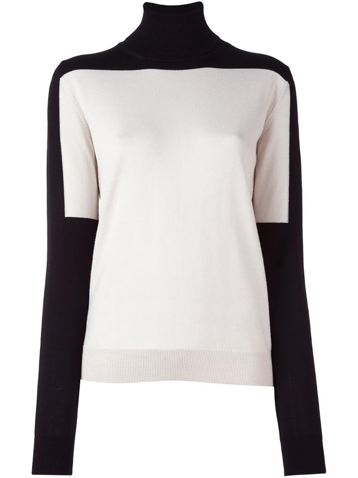 Jil Sander Colour Block Jumper, Women's, Size: 36, Black, Virgin Wool