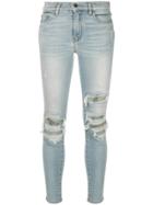 Amiri Ripped Detail Skinny Jeans - Blue