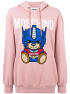 Moschino - Transformer Bear Hoodie - Women - Polyester/polyurethane/cotton - 42, Pink/purple, Polyester/polyurethane/cotton
