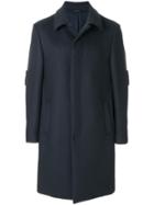 Fendi Concealed Fastening Appliqué Coat - Blue