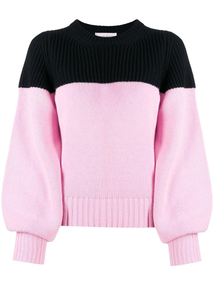 Alexander Mcqueen Cashmere Two-tone Jumper - Pink