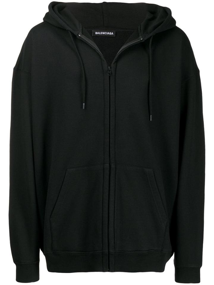 Balenciaga Exercise Print Hoodie - Black