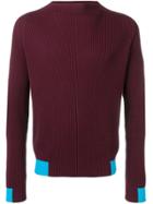 Oamc Purple Ribbed Sweater