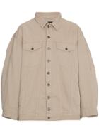 Y / Project Denim Jacket With Double Shoulders - Brown