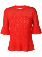 See By Chloé Short-sleeve Embroidered Top - Orange