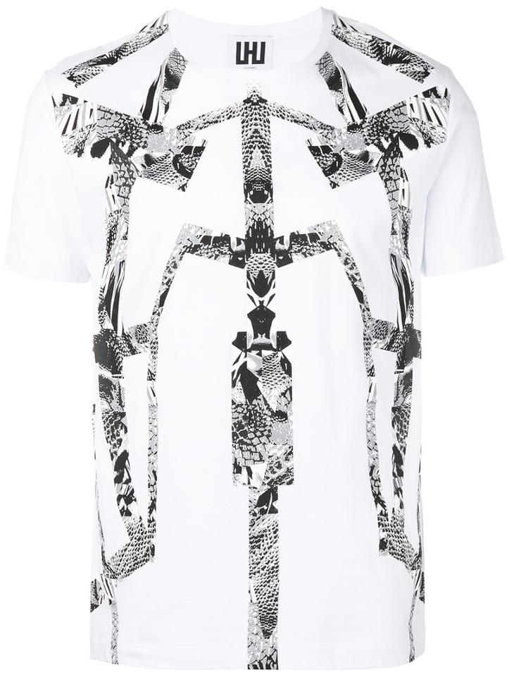 Les Hommes - Printed T-shirt - Men - Cotton - Xl, White, Cotton