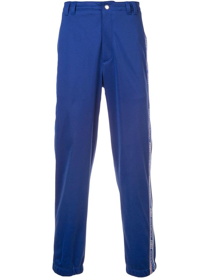 Givenchy Logo Stripe Trousers - Blue