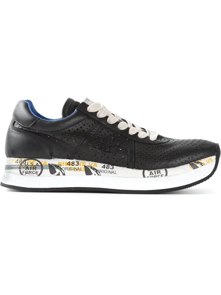 Premiata Conny Sneakers, Women's, Size: 36, Black, Calf Leather/rubber
