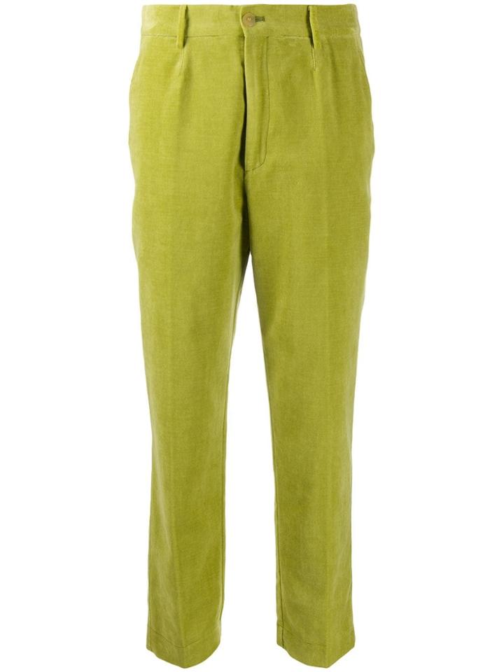 Forte Forte Crushed Velvet Suit Trousers - Green