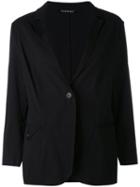 Rundholz - One Button Blazer - Women - Cotton/spandex/elastane/viscose - M, Black, Cotton/spandex/elastane/viscose
