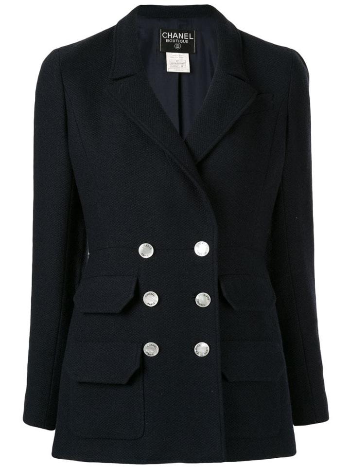 Chanel Pre-owned Double Breasted Blazer - Blue