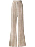 Golden Goose Deluxe Brand Long Plaid Trousers - Brown