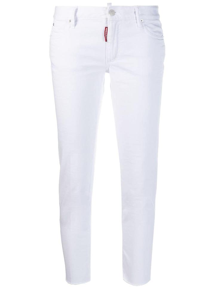 Dsquared2 Taglio Vivo Skinny Cropped Jeans - White