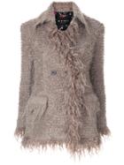 Etro Fluffy Buttoned Jacket - Grey