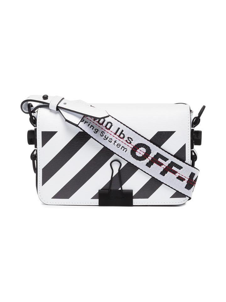 Off-white Mini Clip Diagonal Stripe Cross-body Bag