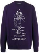 Undercover Bug Checker Print Sweatshirt - Purple