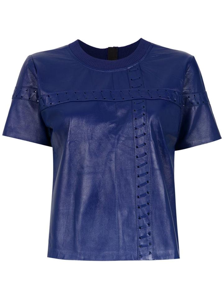 Andrea Bogosian Leather Top - Blue