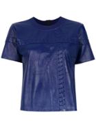 Andrea Bogosian Leather Top - Blue