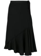 J.w.anderson - Asymmetric Skirt - Women - Virgin Wool - 8, Black, Virgin Wool