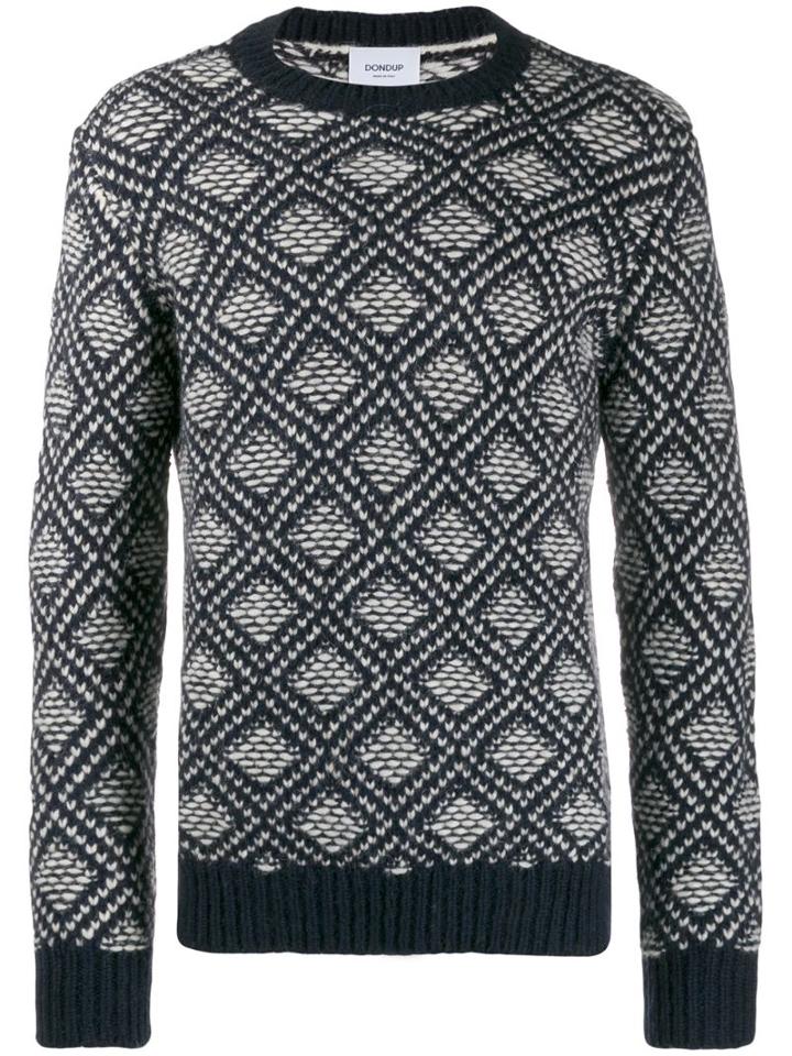 Dondup Geometric Pattern Jumper - Blue