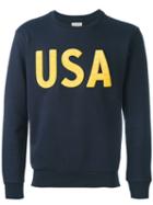 Palm Angels Beaded Usa Patch Sweatshirt, Men's, Size: Xl, Blue, Cotton