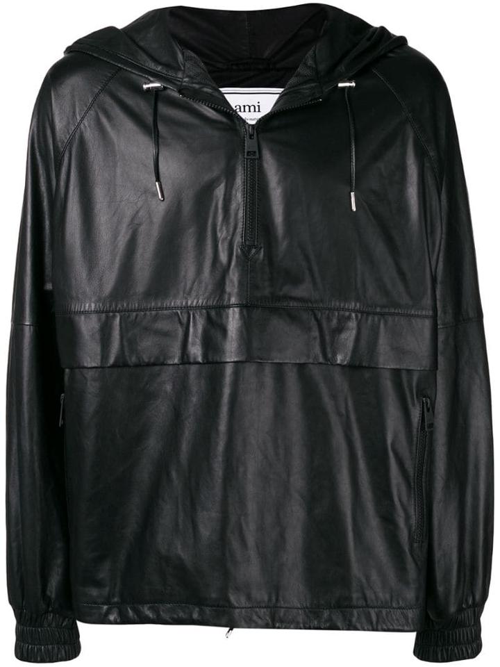 Ami Alexandre Mattiussi Leather Jacket - Black