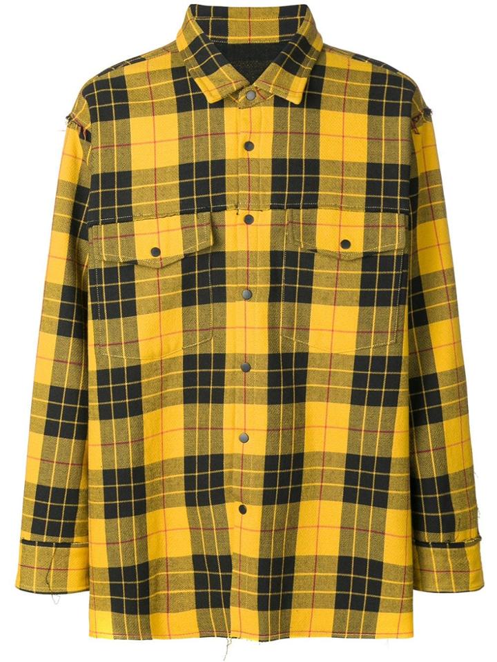 Wwwm Plaid Long-sleeve Shirt - Yellow