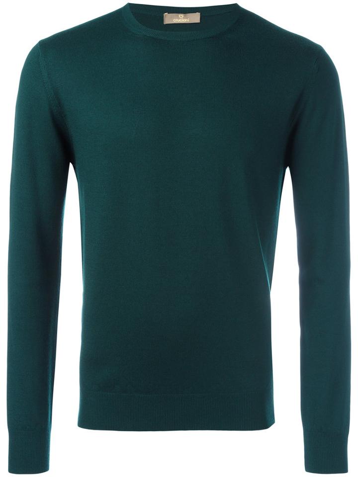 Cruciani Casual Jumper, Men's, Size: 50, Green, Wool