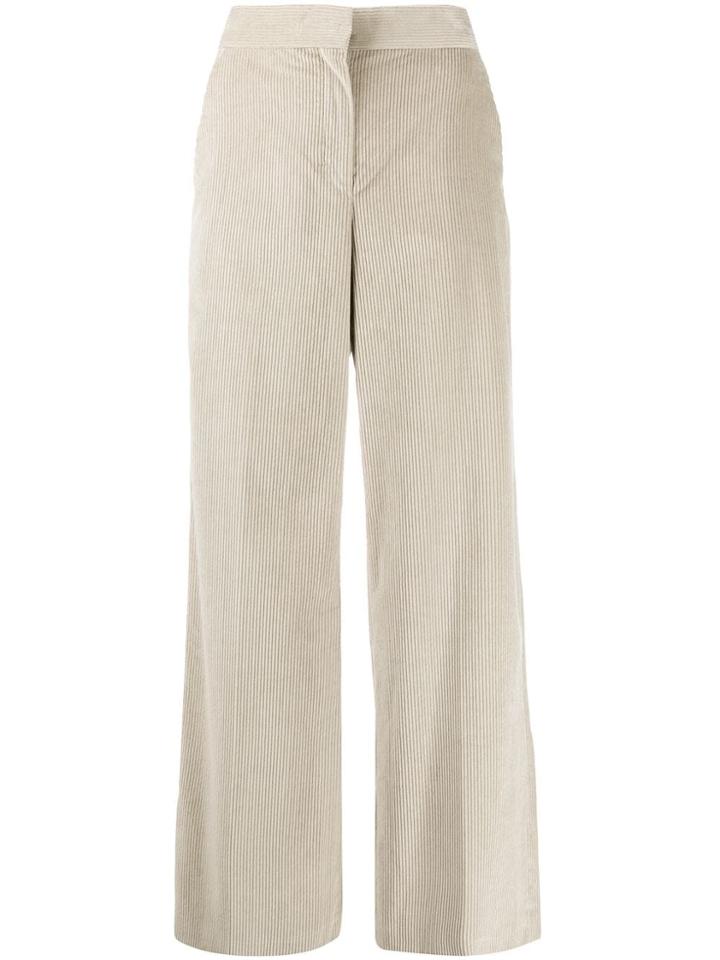 's Max Mara Corduroy Wide-leg Trousers - Grey