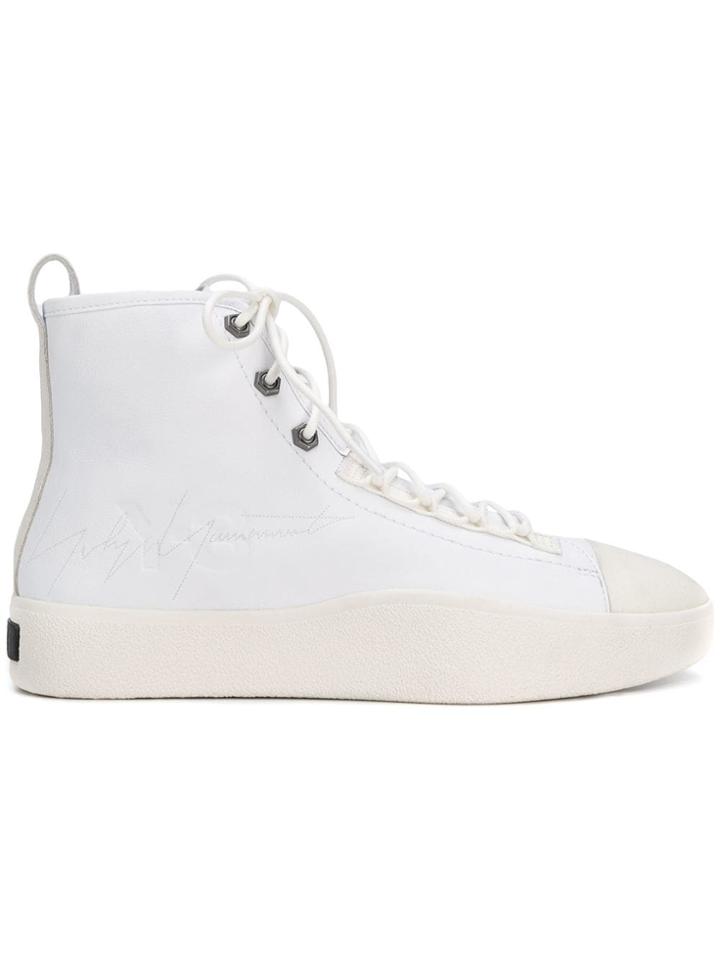 Y-3 Logo High Tops - White