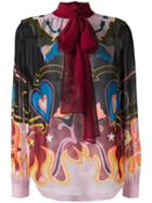 Mary Katrantzou 'waltz' Western Cowboy Blouse, Women's, Size: 6, Silk