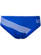 Ea7 Emporio Armani Striped Logo Swim Briefs - Blue