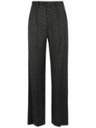 À La Garçonne Printed Palazzo Pants - Black