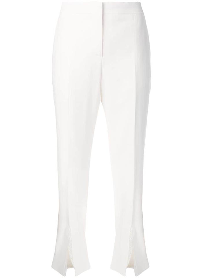 Alexander Mcqueen Front Slit Trousers - White