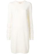 Michael Kors Collection Tassel Sleeve Knitted Dress - White