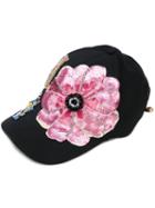 Dolce & Gabbana - Sequin Patch Cap - Women - Cotton/polyester/spandex/elastane/glass - 57, Black, Cotton/polyester/spandex/elastane/glass
