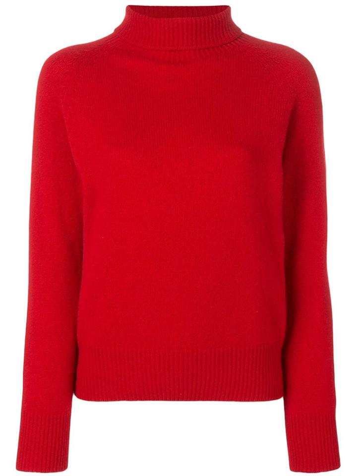 Ymc Roll Neck Sweater - Red