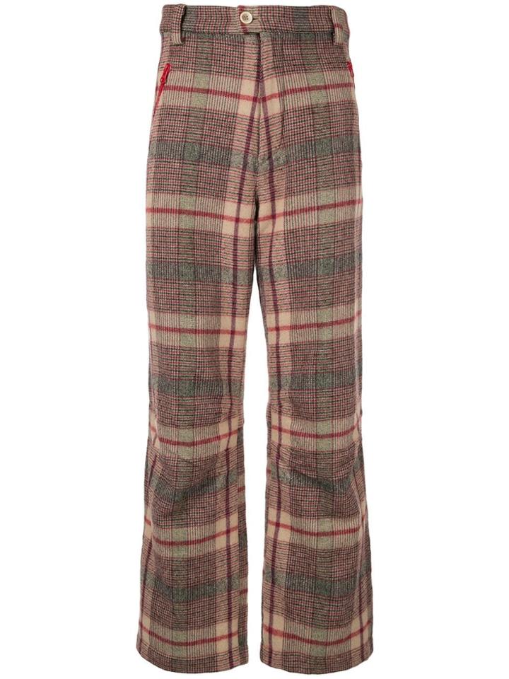 Comme Des Garçons Pre-owned Plaid Moto Trousers - Multicolour