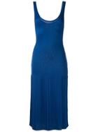 Mara Mac Knit Pleated Midi Dress - Blue