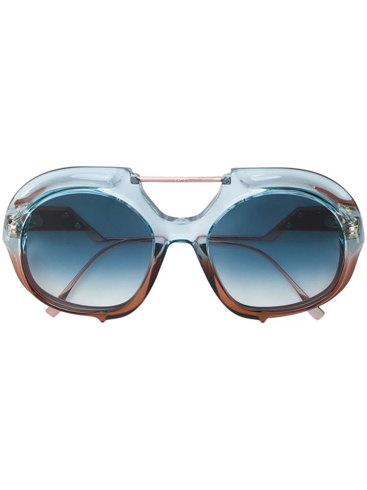 Fendi Eyewear Gradient Frame Sunglasses - Blue