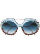 Fendi Eyewear Gradient Frame Sunglasses - Blue