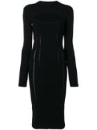 Mcq Alexander Mcqueen - Cut-out Detail Dress - Women - Polyester/viscose - M, Black, Polyester/viscose
